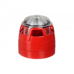 Sirena Convencional con luz Estrobocopica color roja 24Vdc, 102db, Proteccion IP22. EN54-23 (i2)