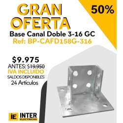 Base Canal Doble 3-16 GC Ref: BP-CAFD158G-316