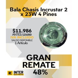 Bala Chasis Incrustar 2 x 23W 4 Pines