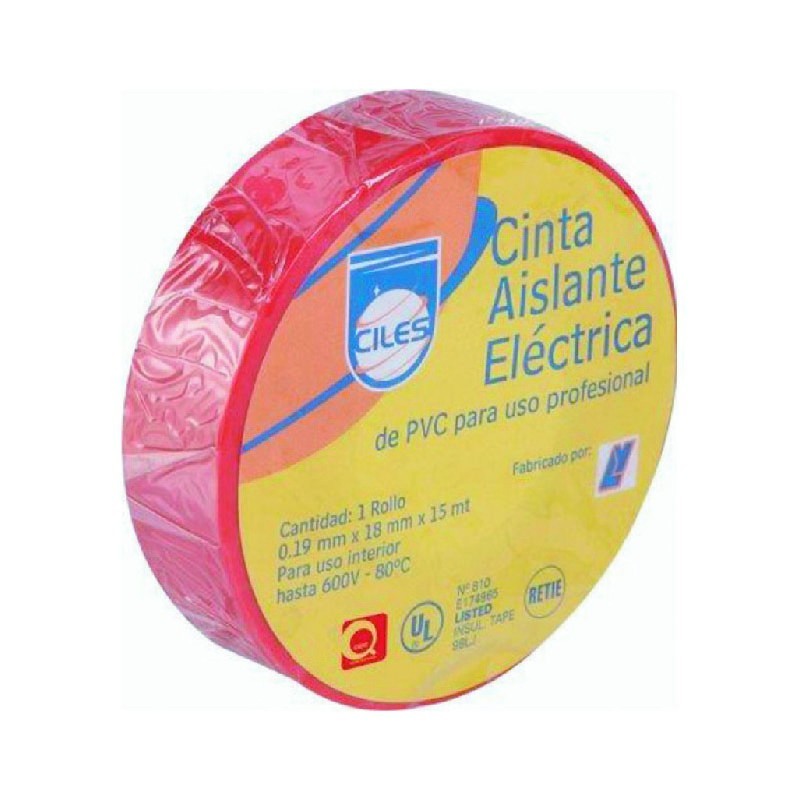 INTER ELECTRICAS Cinta Aislante Rojo X 15 mts