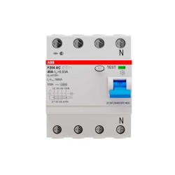 F204 AC-40-0.03 Interruptor Diferencial IEC 4P tipo AC 30 mA Ref:2CSF204005R1400 (i2)