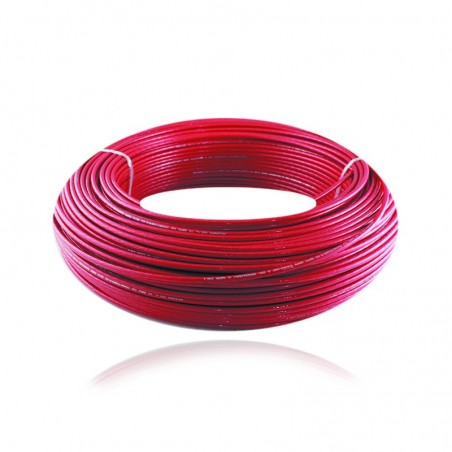 Cable eléctrico de tela alambre tejido rojo vintage